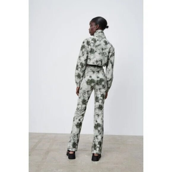 Zara Tie Dye High Waisted Kick Flare Legging Size Medium - Picture 3 of 7